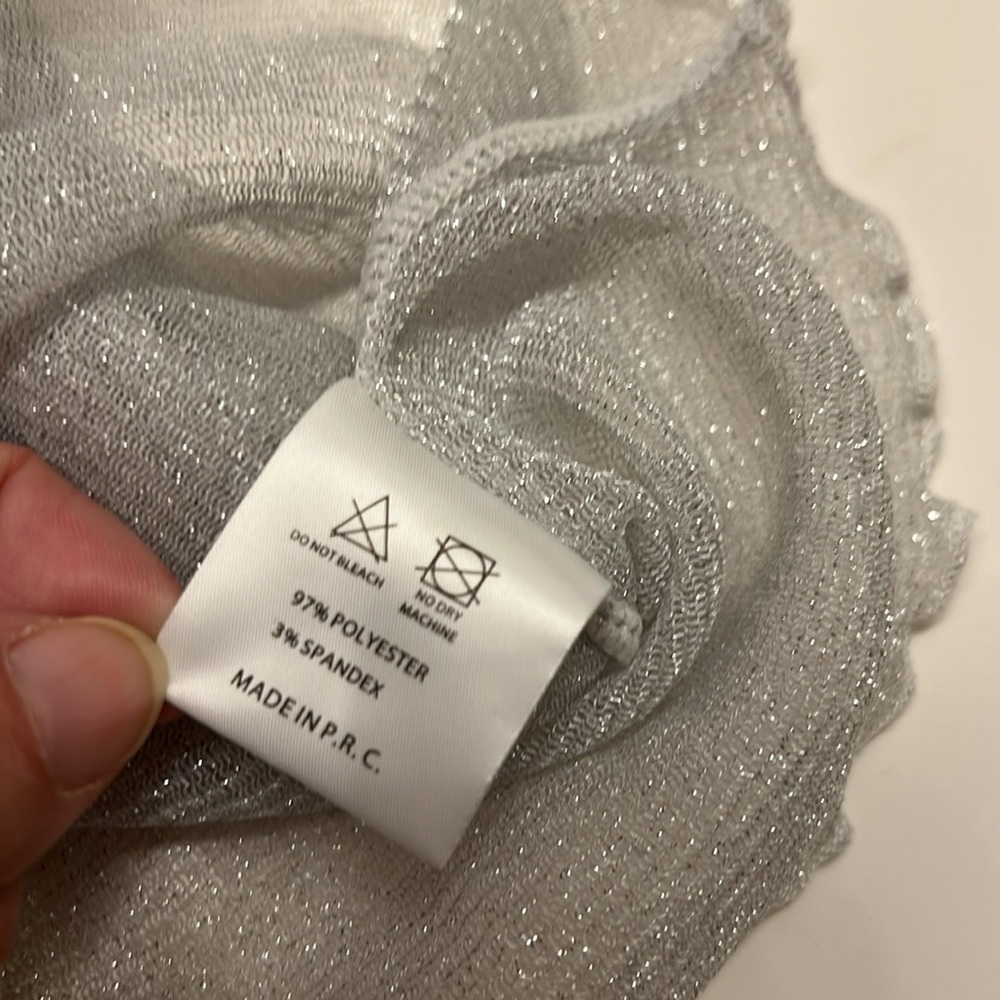 Brandy Melville Sheer White Short Sleeve Crop Top - Picture 5 of 8